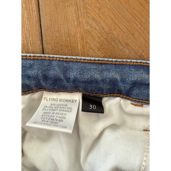 Flying Monkey Ankle Cropped Split Hem Jeans Size 30 - Picture 5 of 5